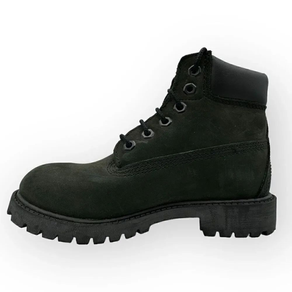 Timberland 12707 6" Premium Waterproof Boots Shoes Dark Green/Black Youth 1 32.5